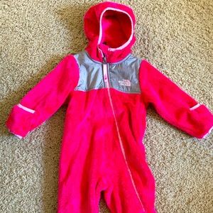North Face Baby Girl One Piece Jogger Outfit